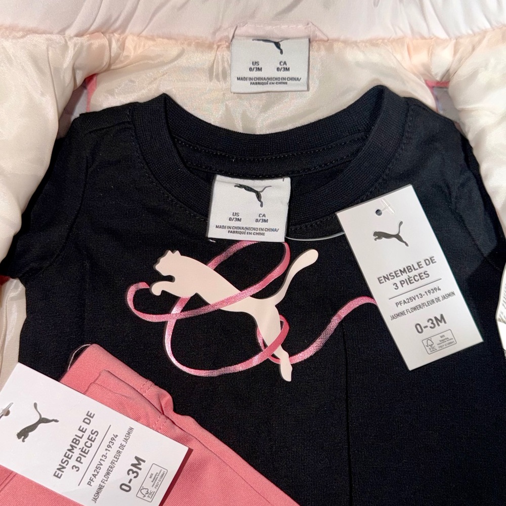 Puma Infant Set with Black and Pink - Picture 3 of 8